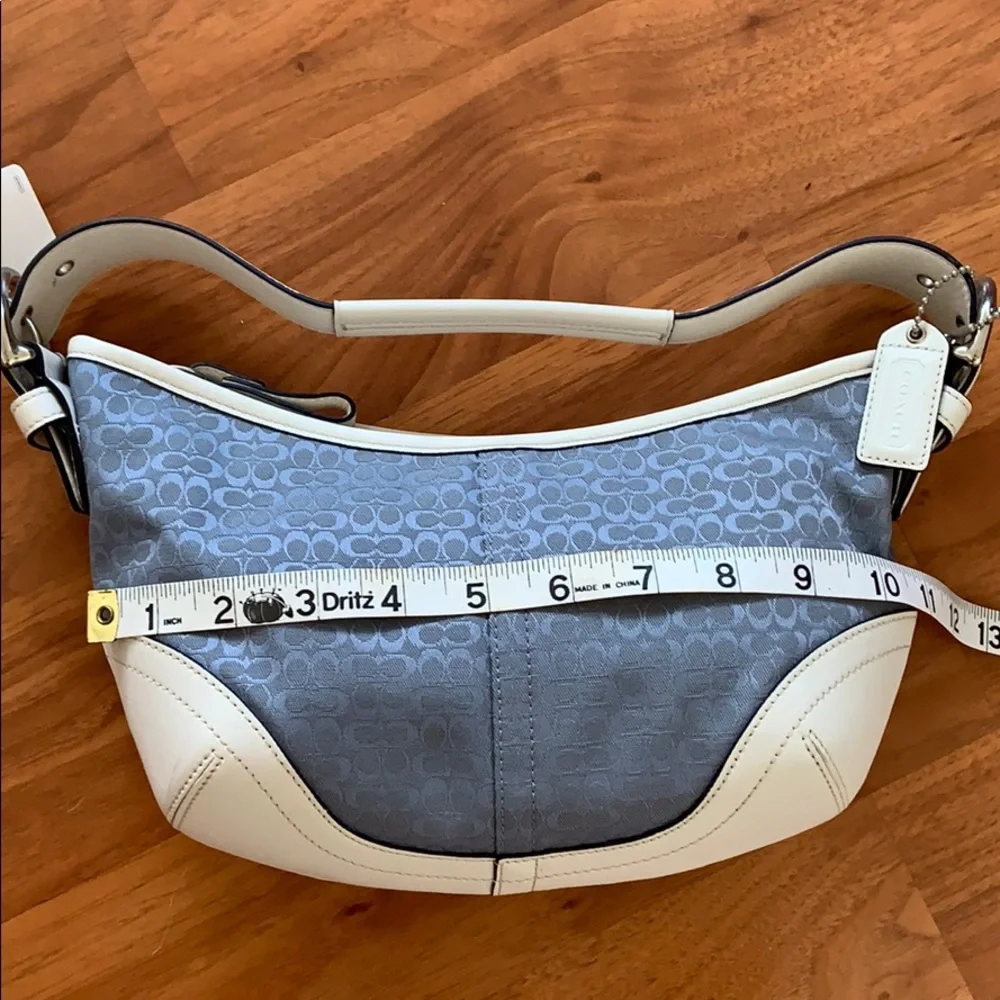 NWT Coach Blue Logo and White Leather Purse - Picture 3 of 8
